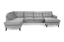 Monroe U-sofa med divan høyre fløyel