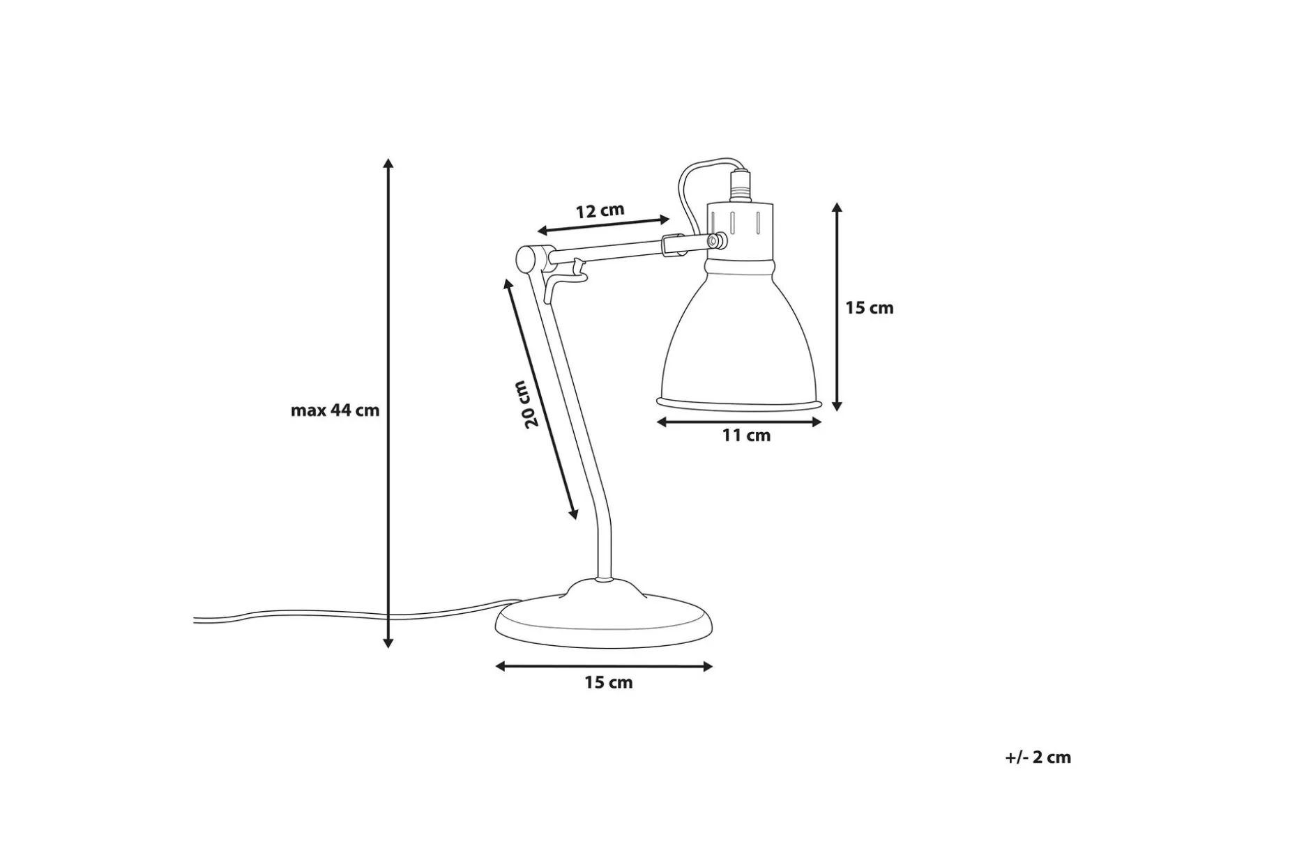Monsan Bordlampe 15 cm