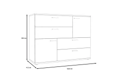 Montert Skjenk 125x96 cm