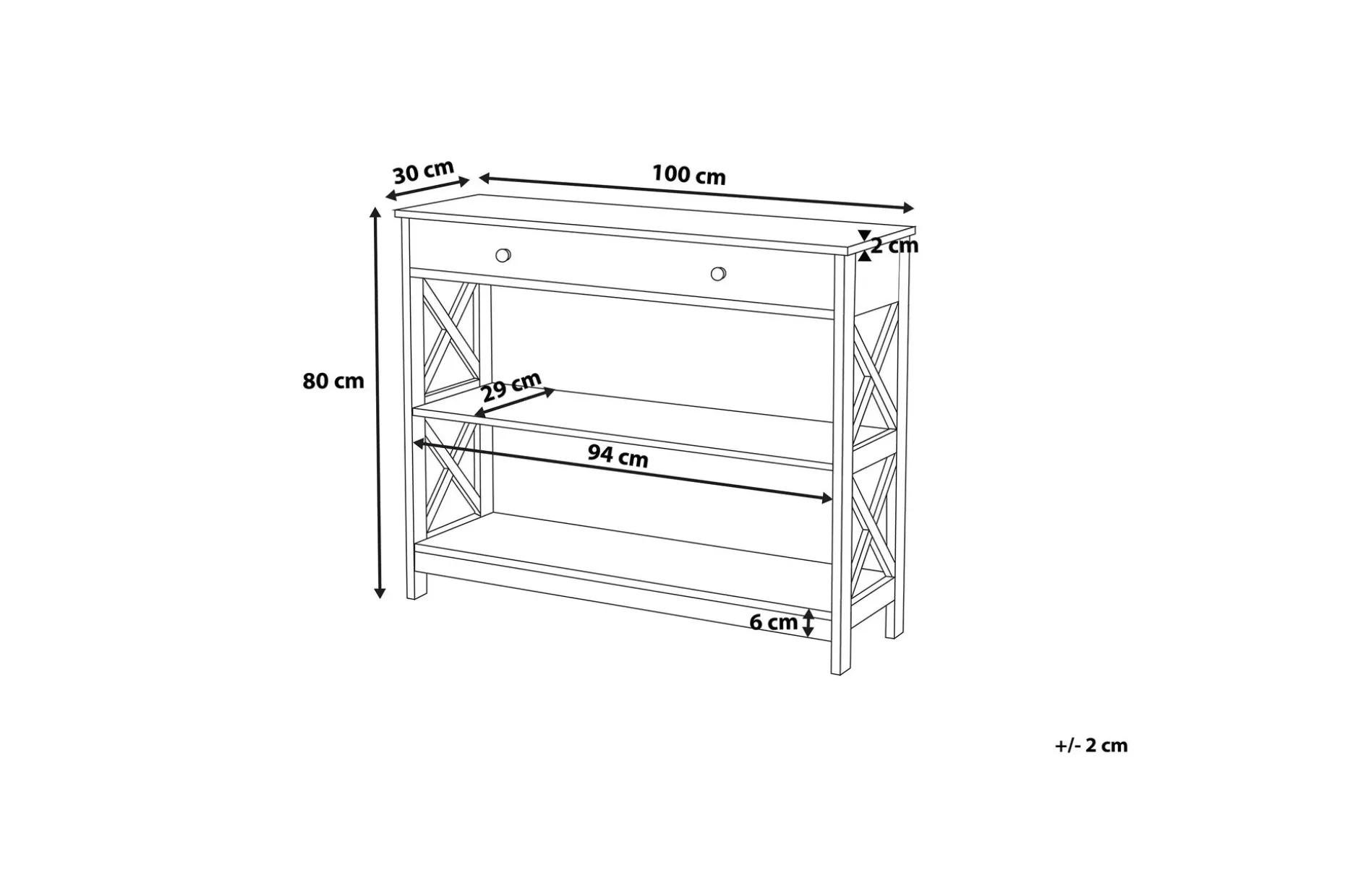 Montgomery Avlastningsbord 100 cm