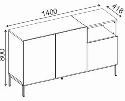 Morlen Konsoll 140x80x41,8 cm