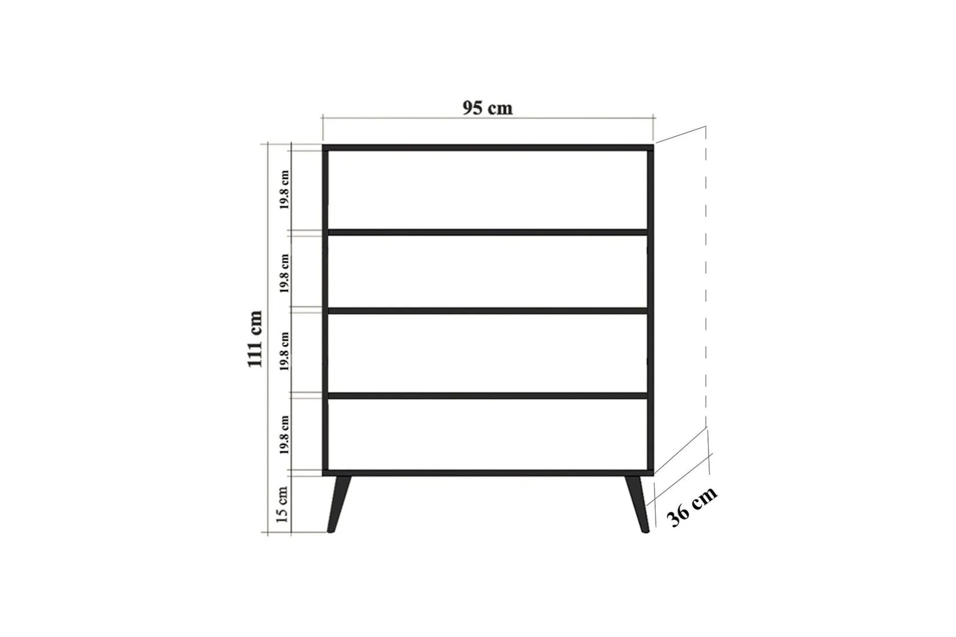 Multi Purpose Cabinet Hvit|Svart