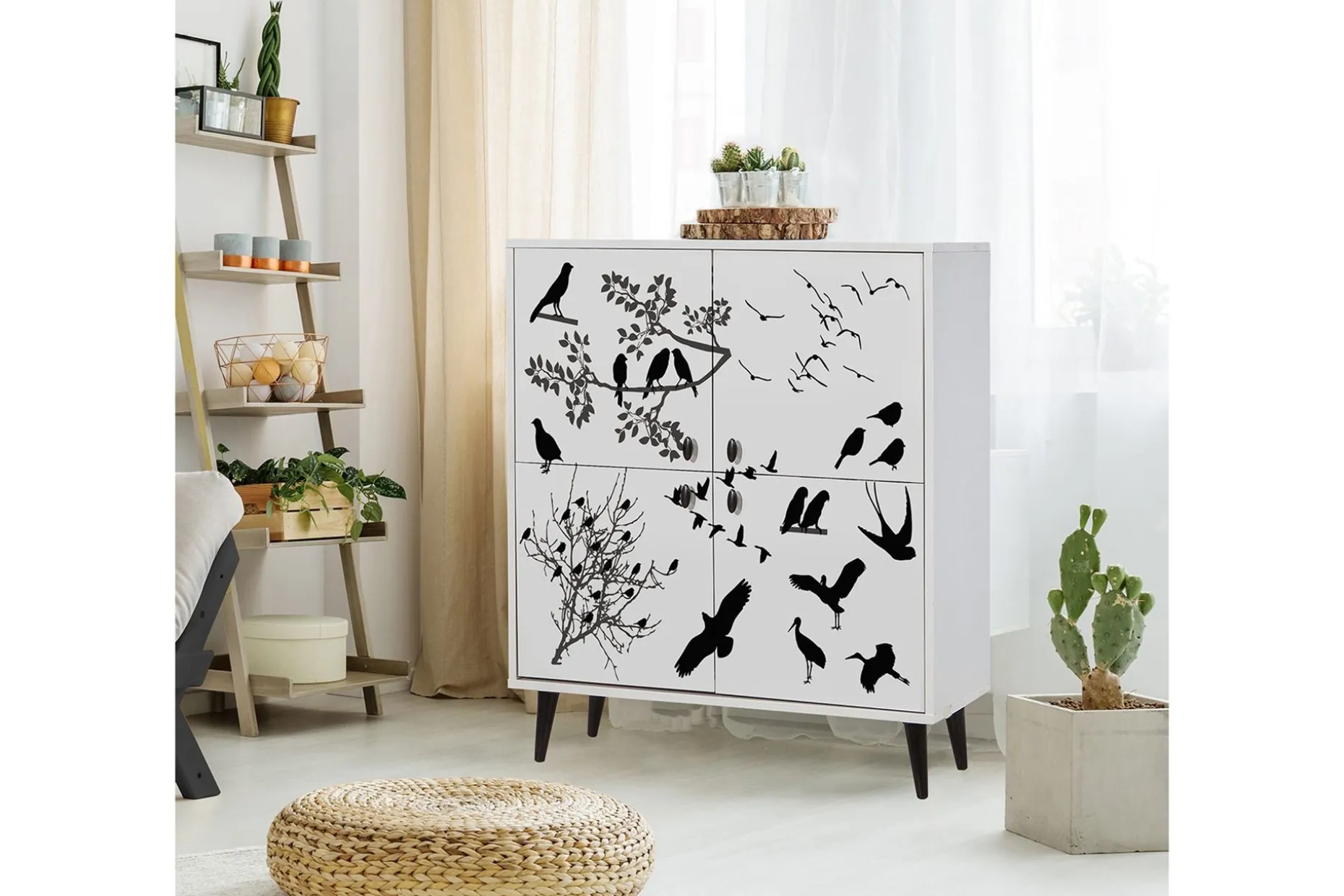 Multi Purpose Cabinet Hvit|Svart