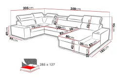 Mumtaz U-Sovesofa Divan Venstre