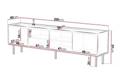 Munkedal TV-benk 200 cm