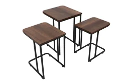 Nagako Sett med Bord Brun/Svart