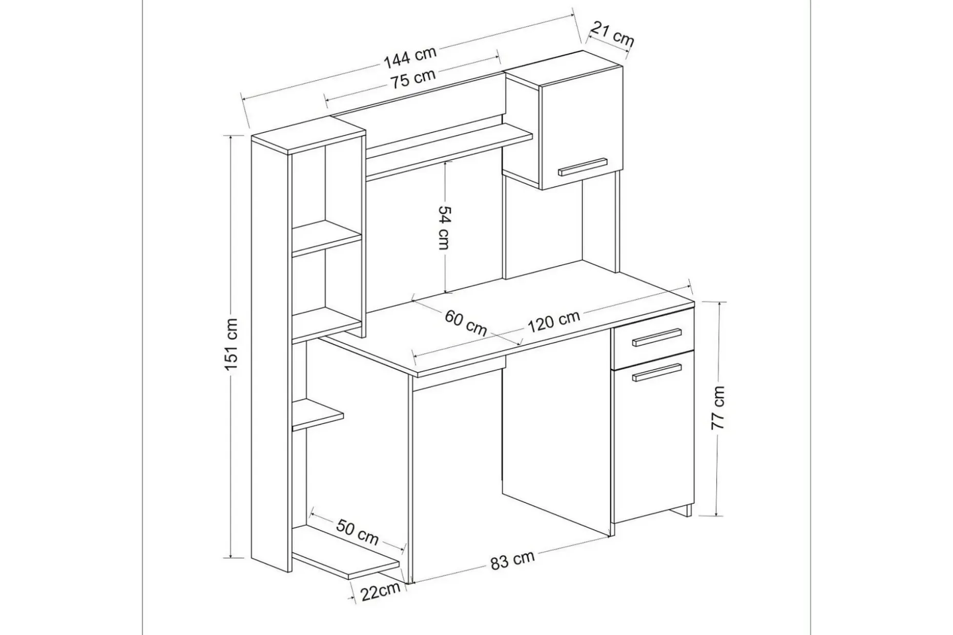 Nagda Skrivebord 60x120 cm