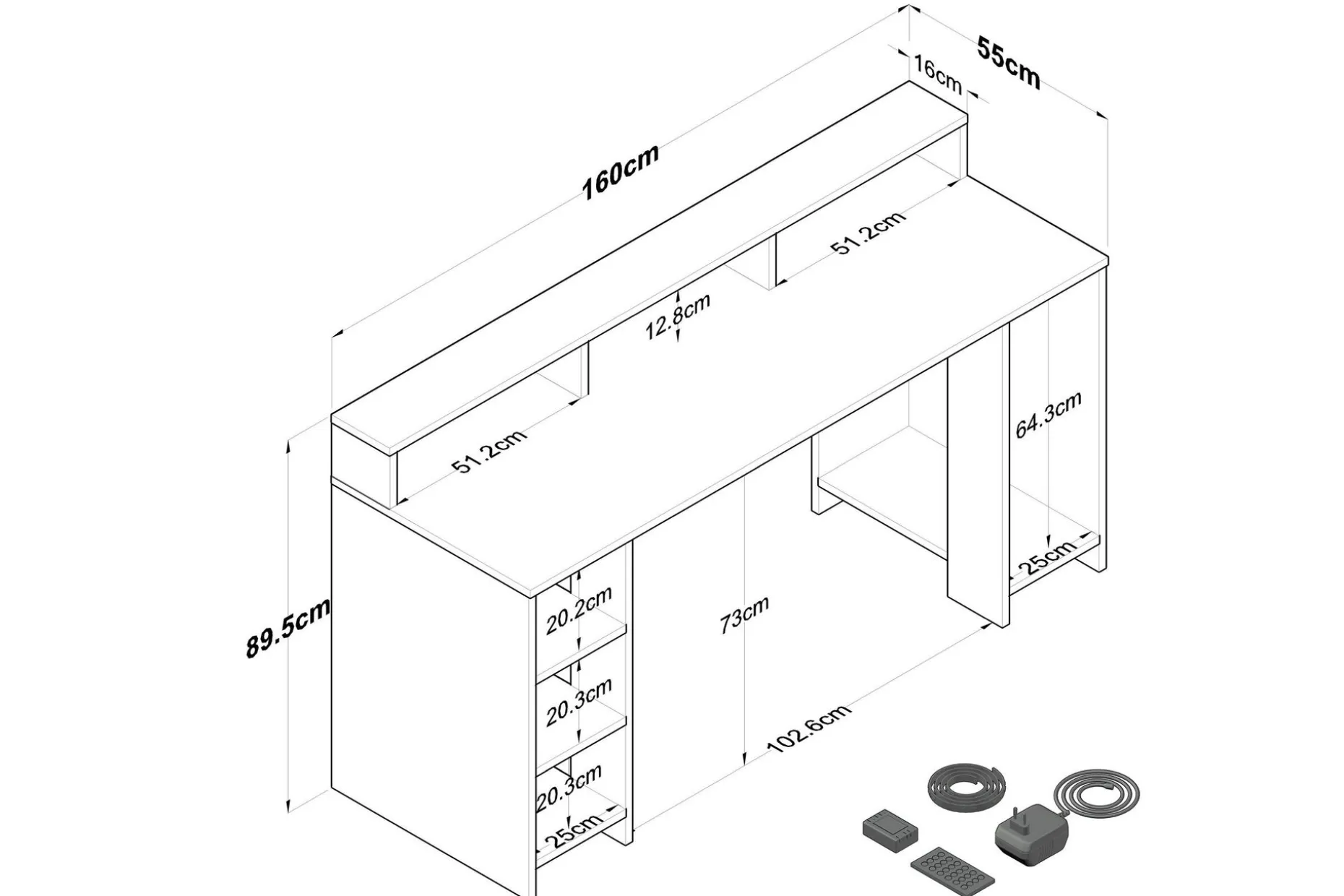 Nanak Skrivebord 160 cm