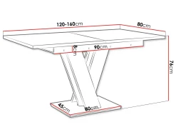 Nand Förlängningsbart Spisebord 120-160 cm Rektangulær