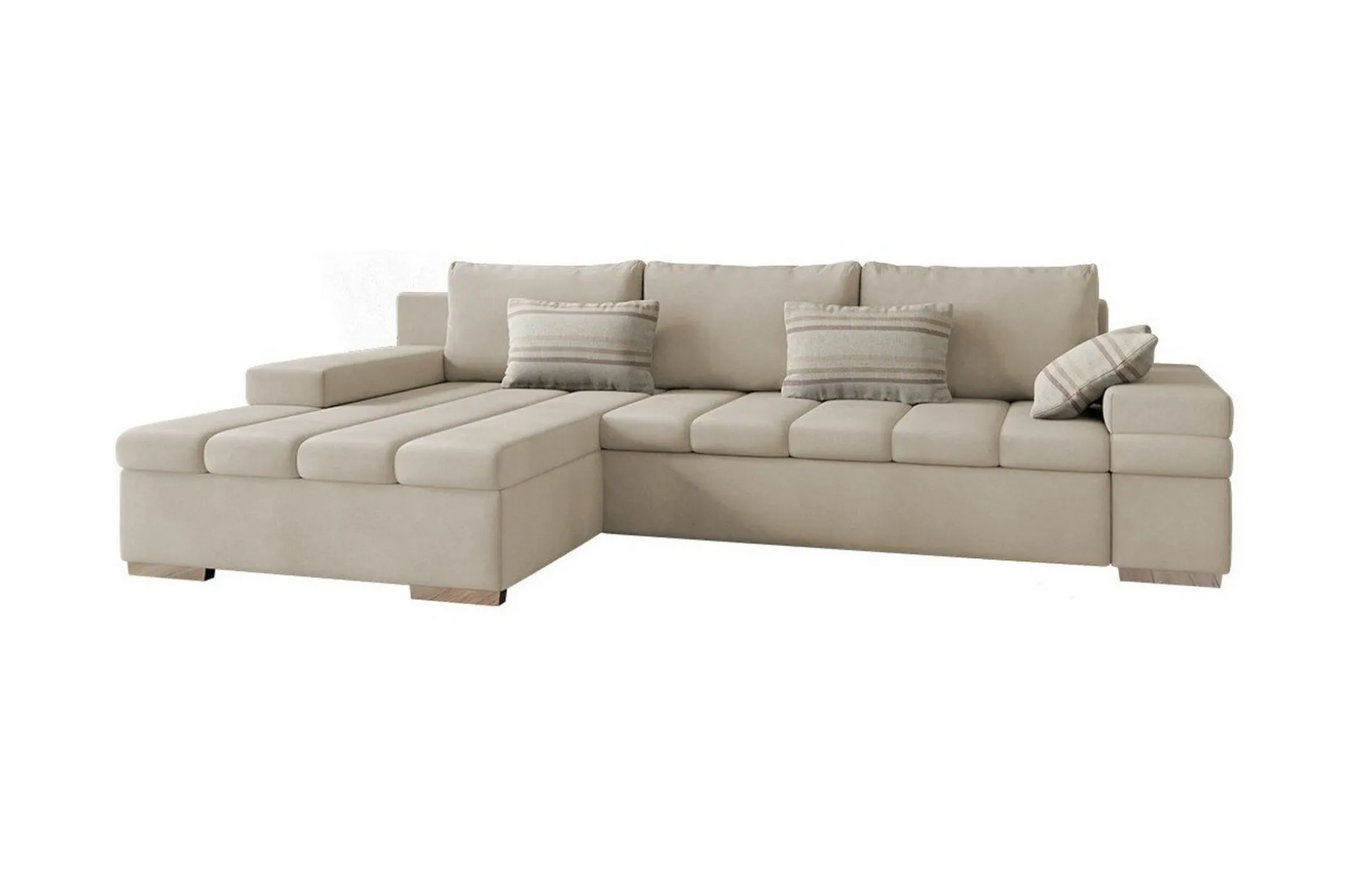 Naoma 3-sits Hörnbäddsoffa beige