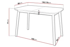 Narberth Spisebord 80 cm