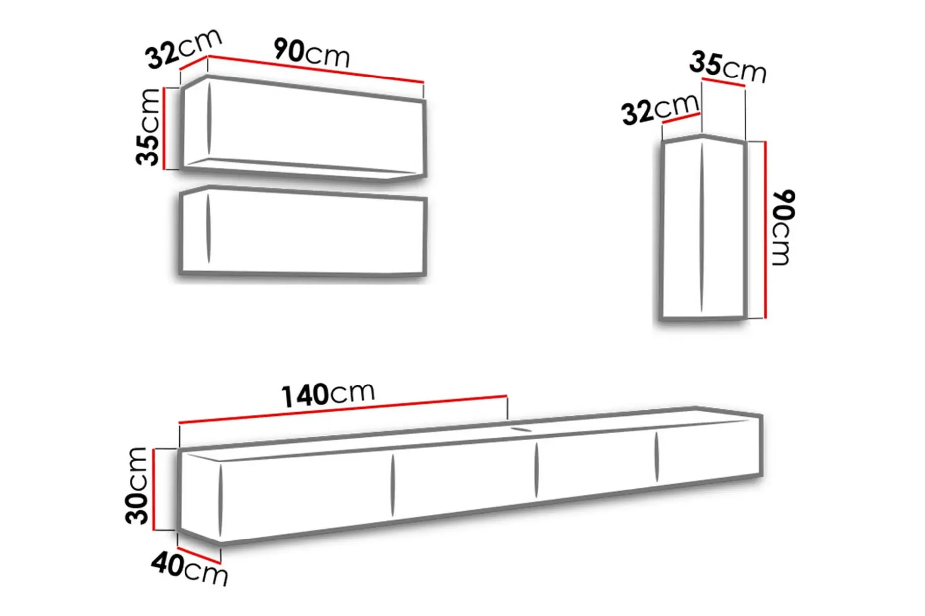 Narbonne Vegghengt 280 cm