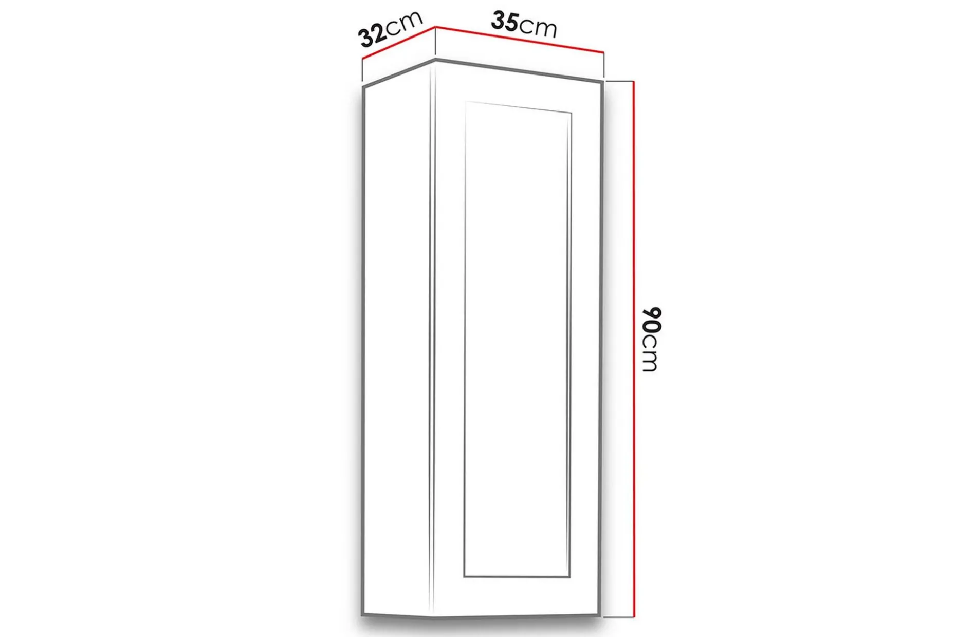 Narbonne Vitrineskap 32x35 cm Hvit LED