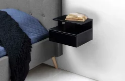 Nattbord HOME4YOU Bord Ashlan svart