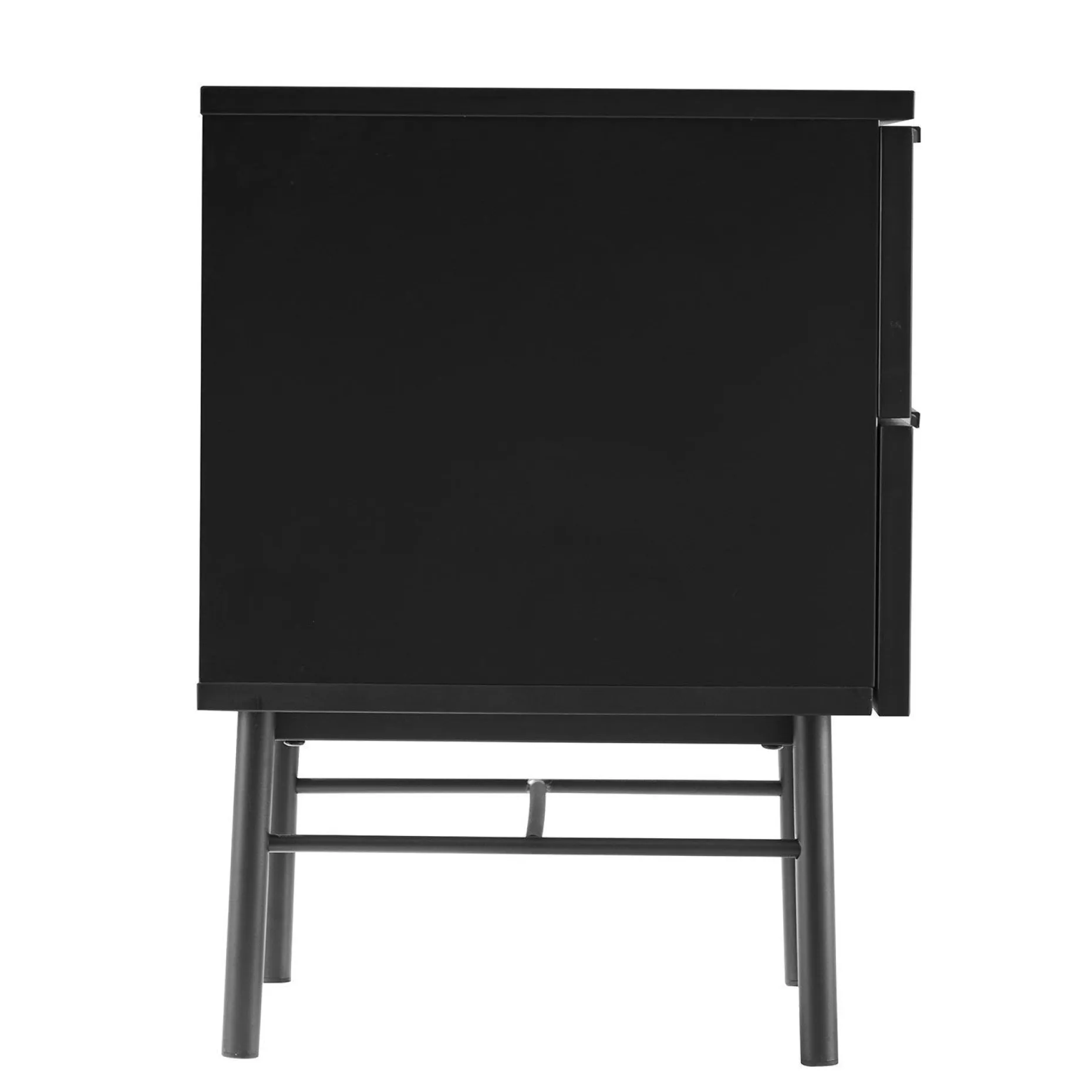 Nattbord HOME4YOU Sequence med 2 skuffer 45x40x55 cm svart