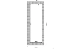 Nauetta Speil 50x130 cm