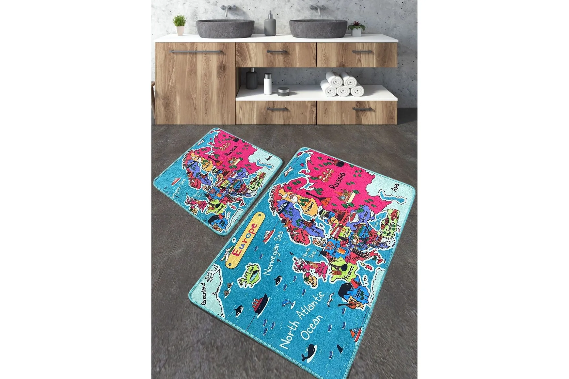 Navjoot Baderomsmatte 60x100 cm Rektangulær