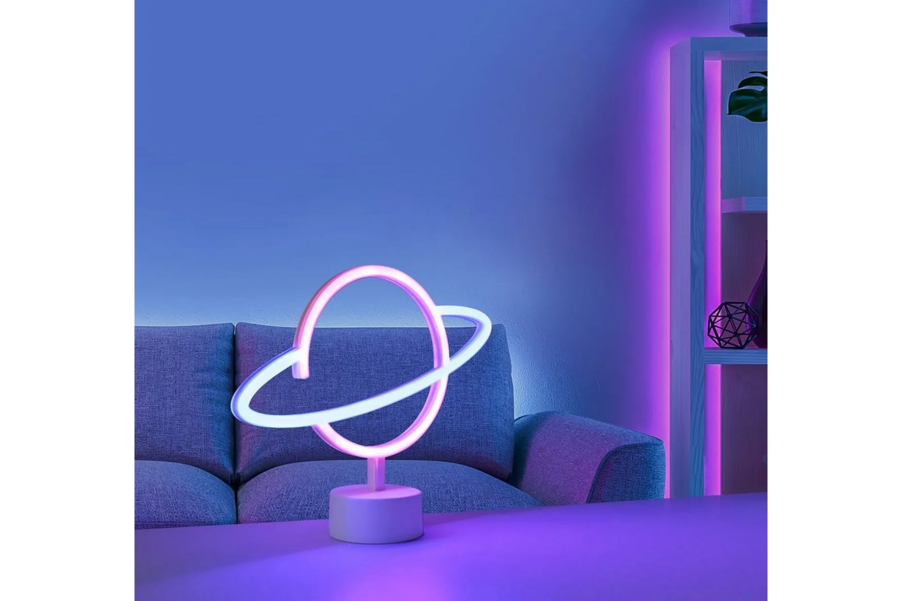 Neon-Saturnus Just Light Dekorativ Lampe