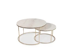 New York Sofabord 80 cm Sett med 2 Rundt