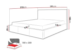 Nieres Oppbevaringsseng 180x200 cm
