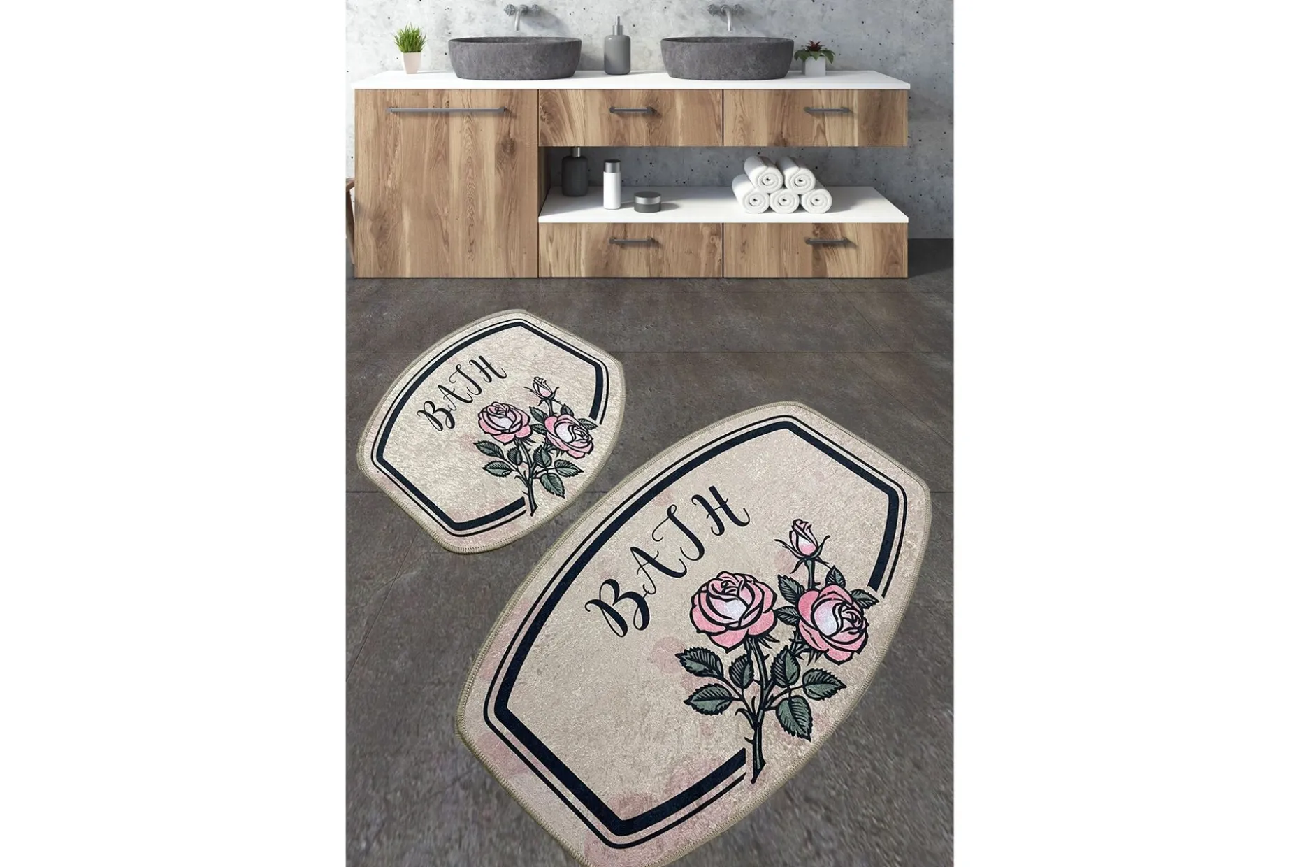 Nikhad Baderomsmatte 60x100 cm Rektangulær