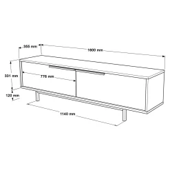 Nilena TV-benk 160x45,1x35,5 cm