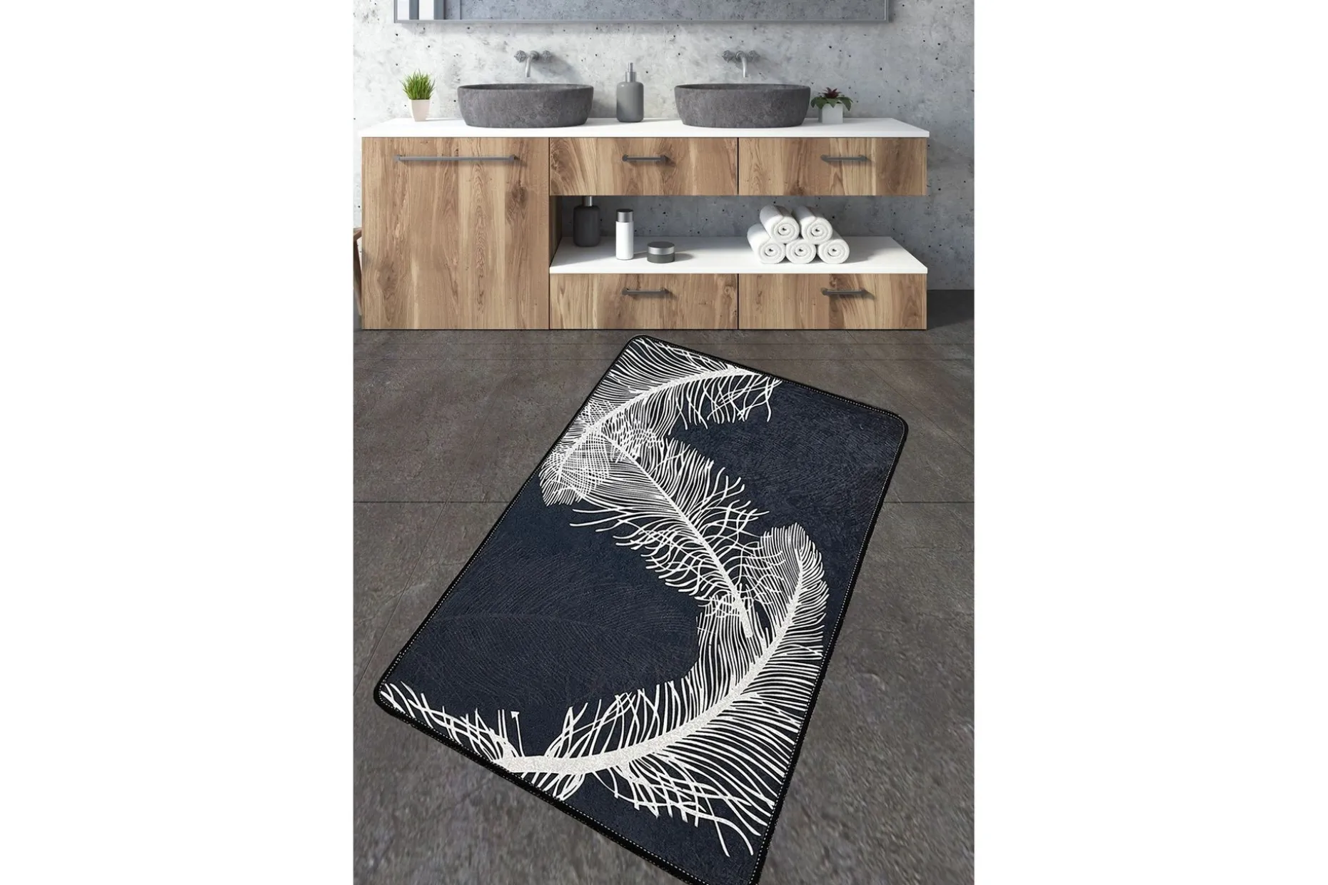 Nilesh Baderomsmatte 70x120 cm Rektangulær