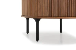 Noira Ovalt Sofabord Valnøtt 118x60 cm med oppbevaringsskuff