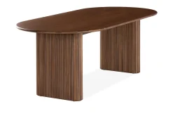 Noira Ovalt Spisebord Valnøtt 220 cm Ribbet