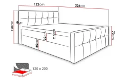 Norrbacksjö Kontinentalseng 120x200 cm