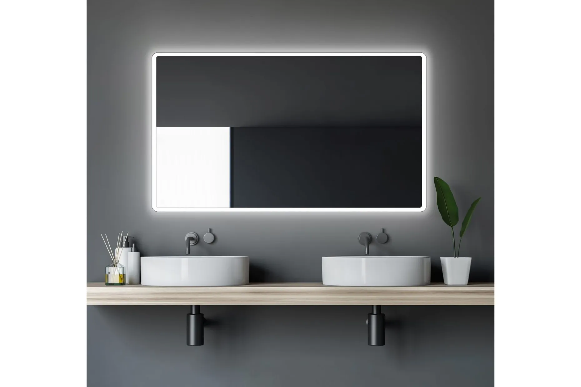 Norrbyn Baderomsspeil 70 cm LED-Lys