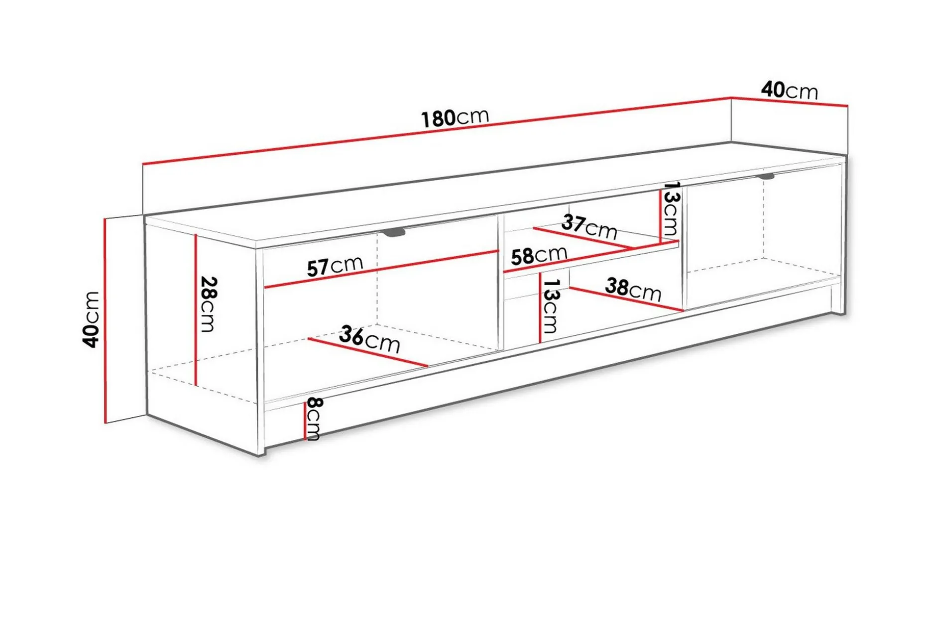 Novaj TV-skap 180 cm
