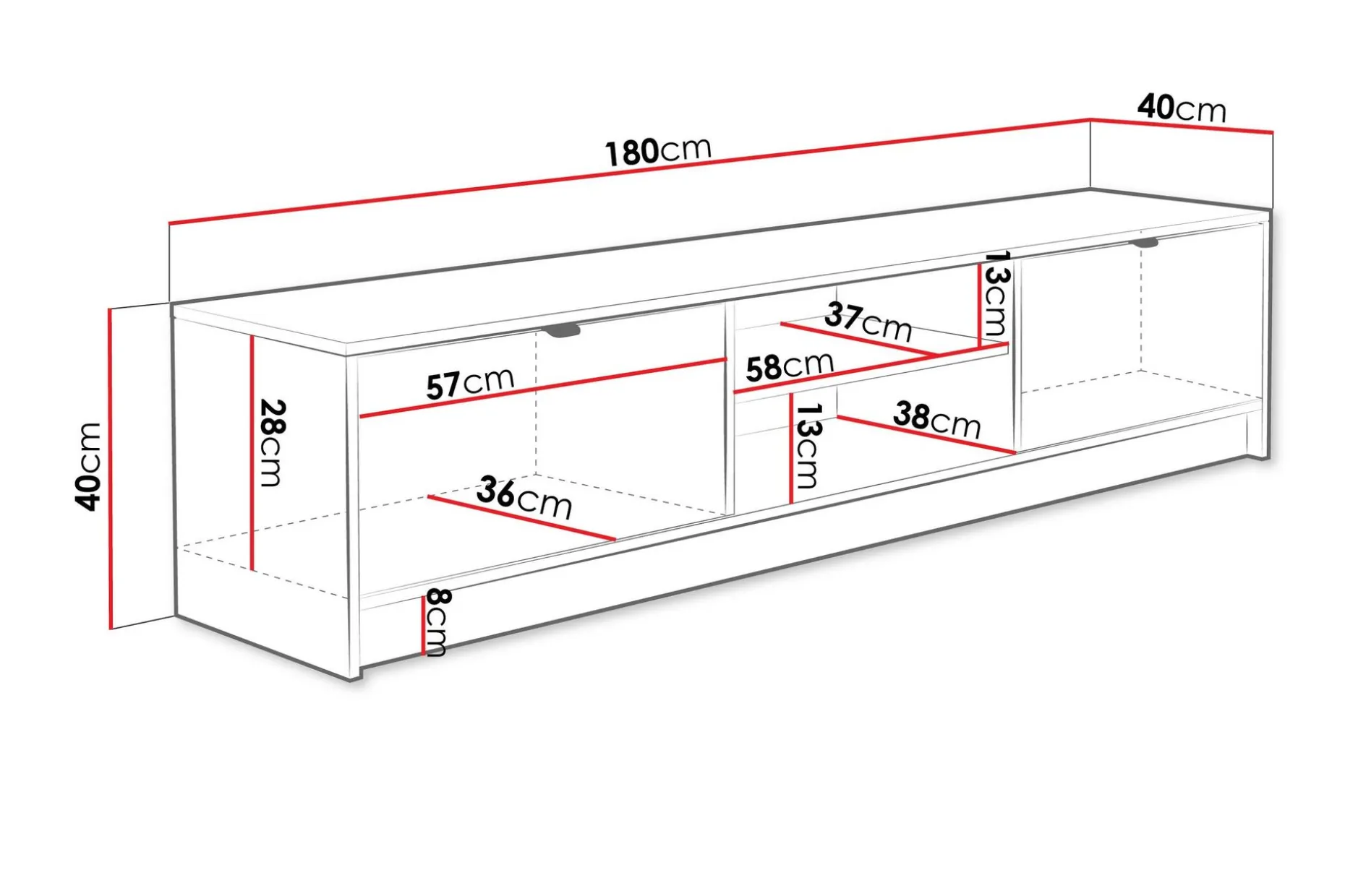 Novaj TV-skap 180 cm
