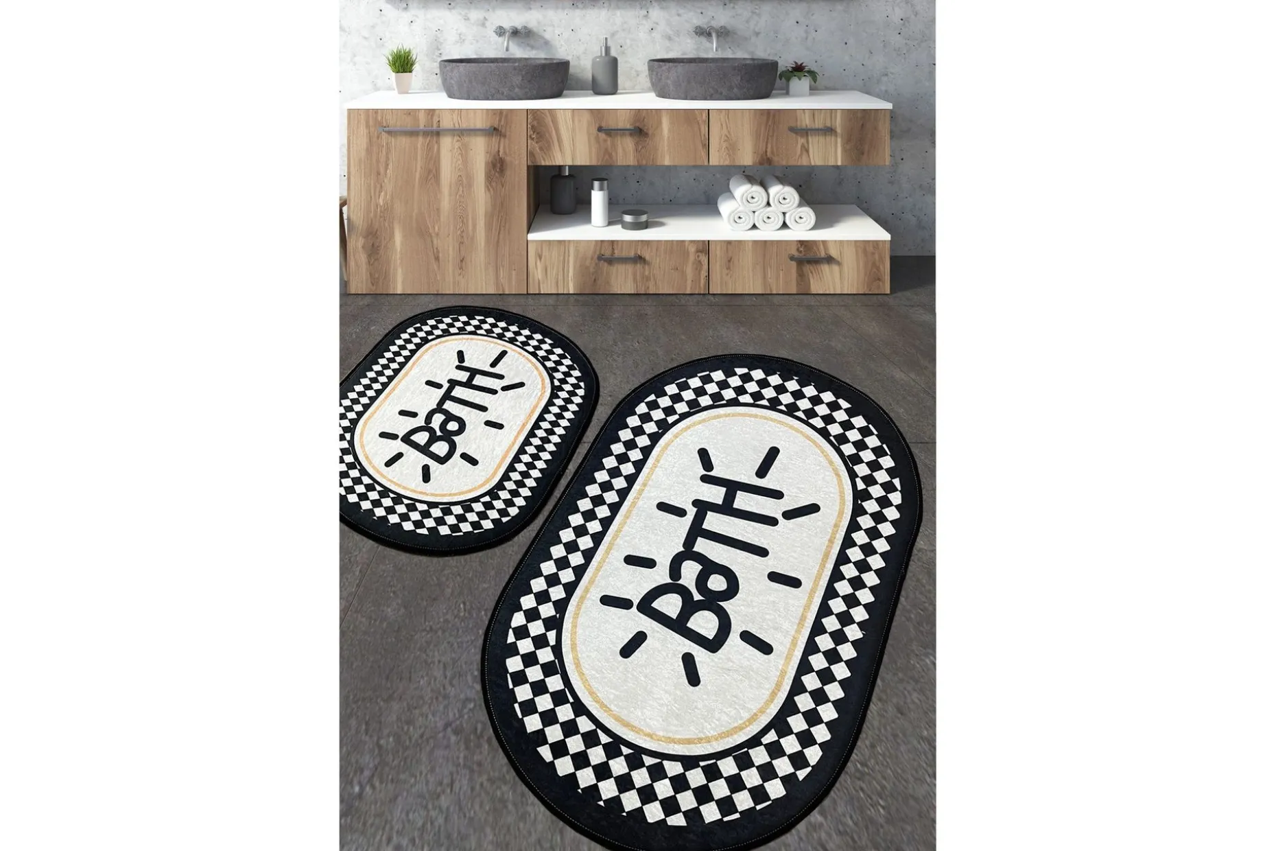 Nusrat Baderomsmatte 60x100 cm Rektangulær