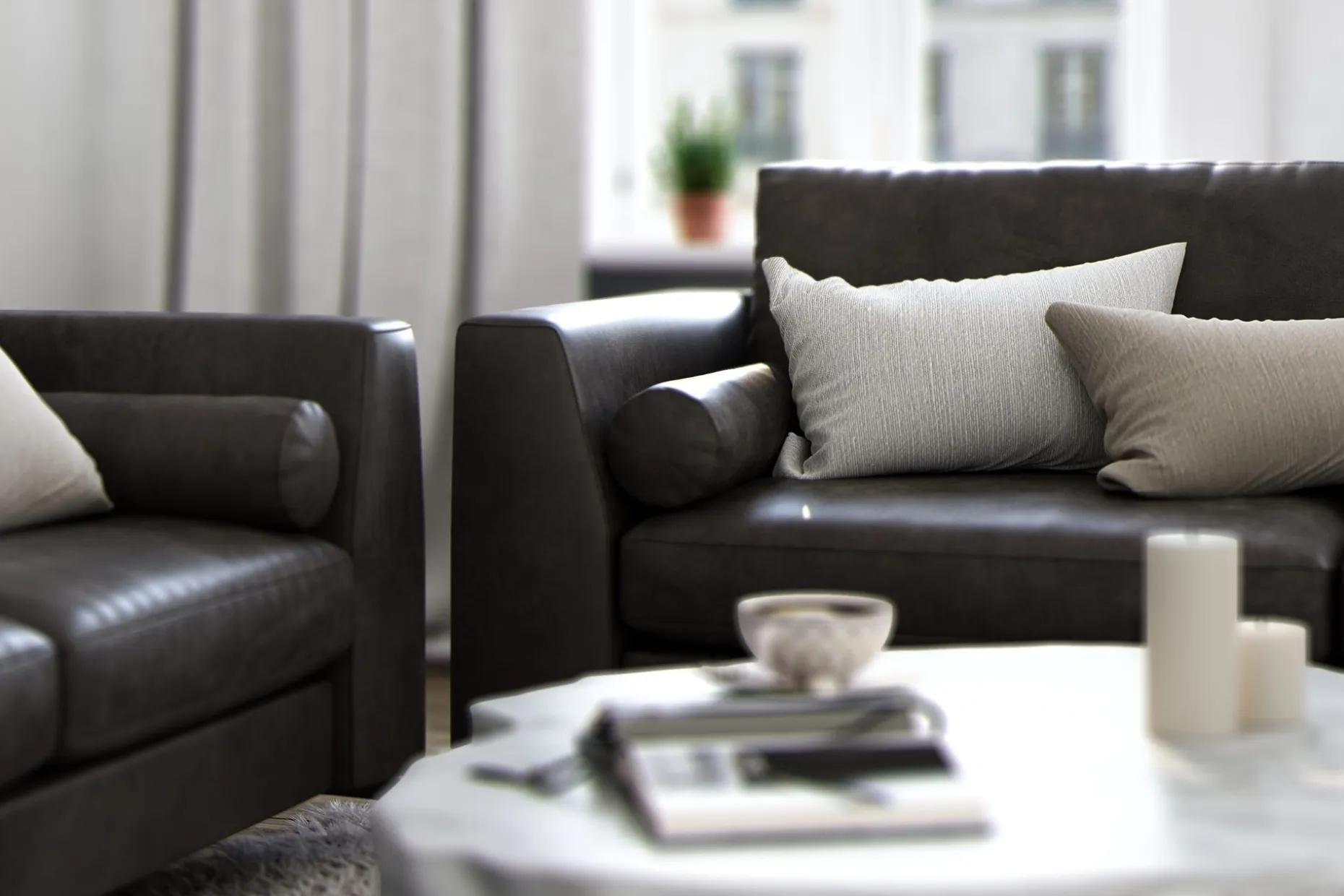 Ocean Lyx 3-seter Sofa i Kunstlær