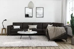 Ocean Lyx 5-seters Vendbar L-formet Hjørnesofa i Fløyel