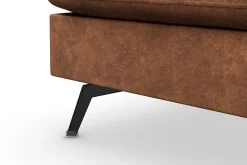 Ocean Lyx 6-seters Venstrevendt U-formet Sofa med Divan og Sjeselong + Fotskammel i Kunstlær