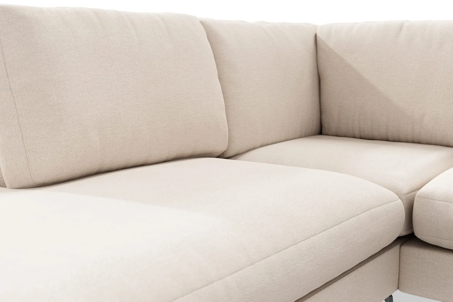 Ocean Lyx 4-seters Venstrevendt L-formet Sjeselongsofa i Stoff
