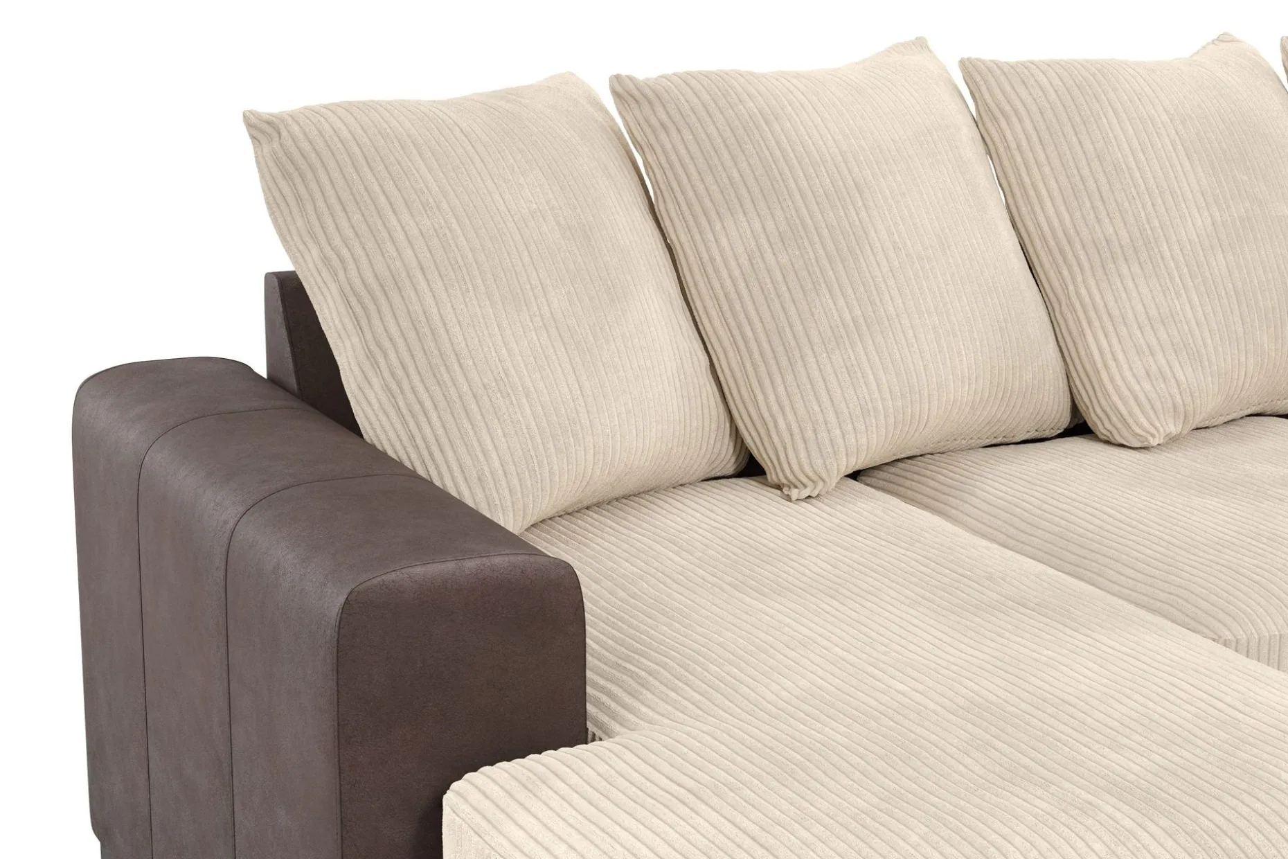 Ocean 5-seters Høyrevendt U-formet Large Sofa med Divan og Sjeselong i Manchester