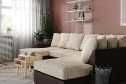 Ocean 5-seters Høyrevendt U-formet Large Sofa med Divan og Sjeselong i Manchester