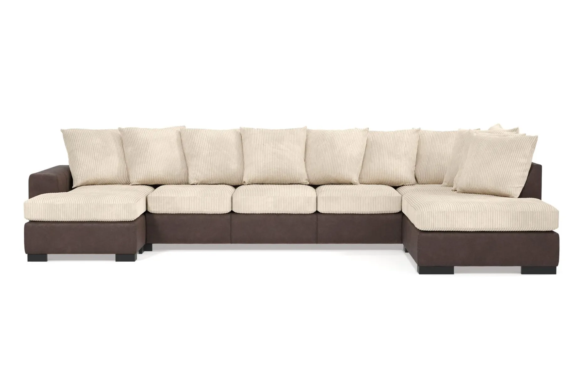 Ocean 5-seters Høyrevendt U-formet Large Sofa med Divan og Sjeselong i Manchester