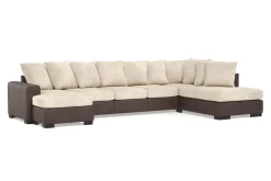 Ocean 5-seters Høyrevendt U-formet Large Sofa med Divan og Sjeselong i Manchester