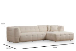 Octavian Sofa med Sjeselong 5-seter