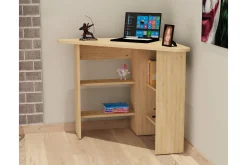 Oderzo Hjørneskrivebord 80 cm med Oppbevaringshyller