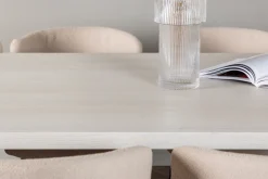 Olga Matgruppe 200 cm Rektangulær med 6 Modesto Stoler