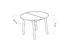 Oliver Spisebord 100 cm