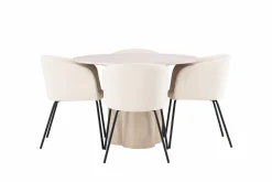 Olivia Matgruppe 110 cm Rund med 4 Berit Stoler