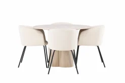 Olivia Matgruppe 110 cm Rund med 4 Berit Stoler