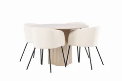 Olivia Matgruppe 110 cm Rund med 4 Berit Stoler