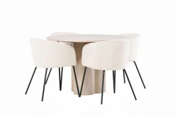 Olivia Matgruppe 110 cm Rund med 4 Berit Stoler